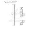 Noga przednia regału MEDIUM 142 cm (profil 40x40)